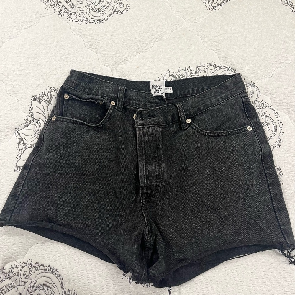 Princess Polly Women's Black Denim Shorts